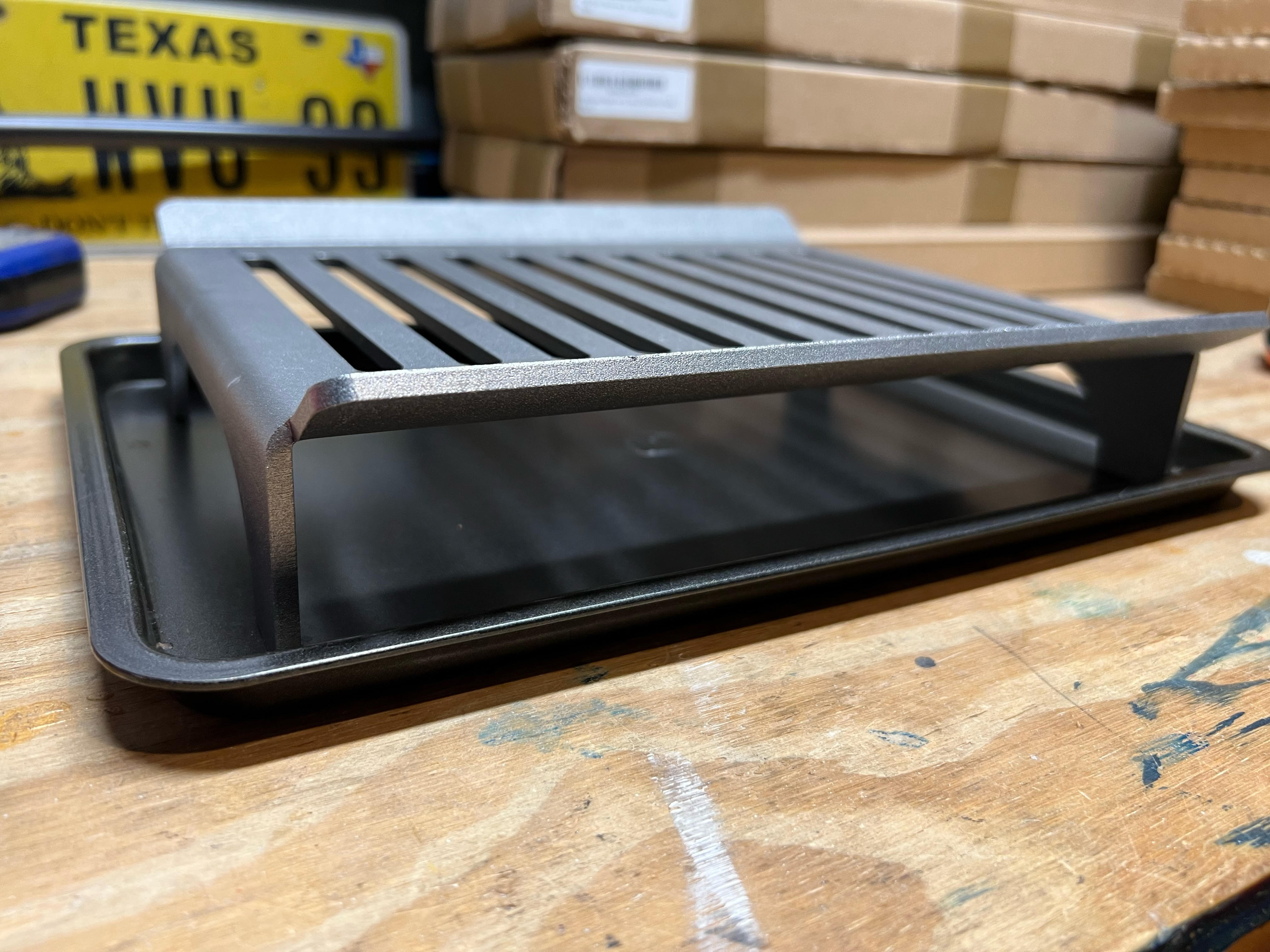 DareBuilt Carbon Steel Roast Rack & Tuscan Grill Insert — Fits 1/4‑Siz ...