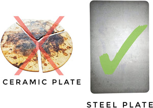 14"x 22" by 3/8" (0.375) -Ultra Deluxe  Canada's Number 1 Selling Steel! Baking Oven  Steels, Pizza Steel By DareBuilt -  Ideal for BBQ and Oven, Reversible